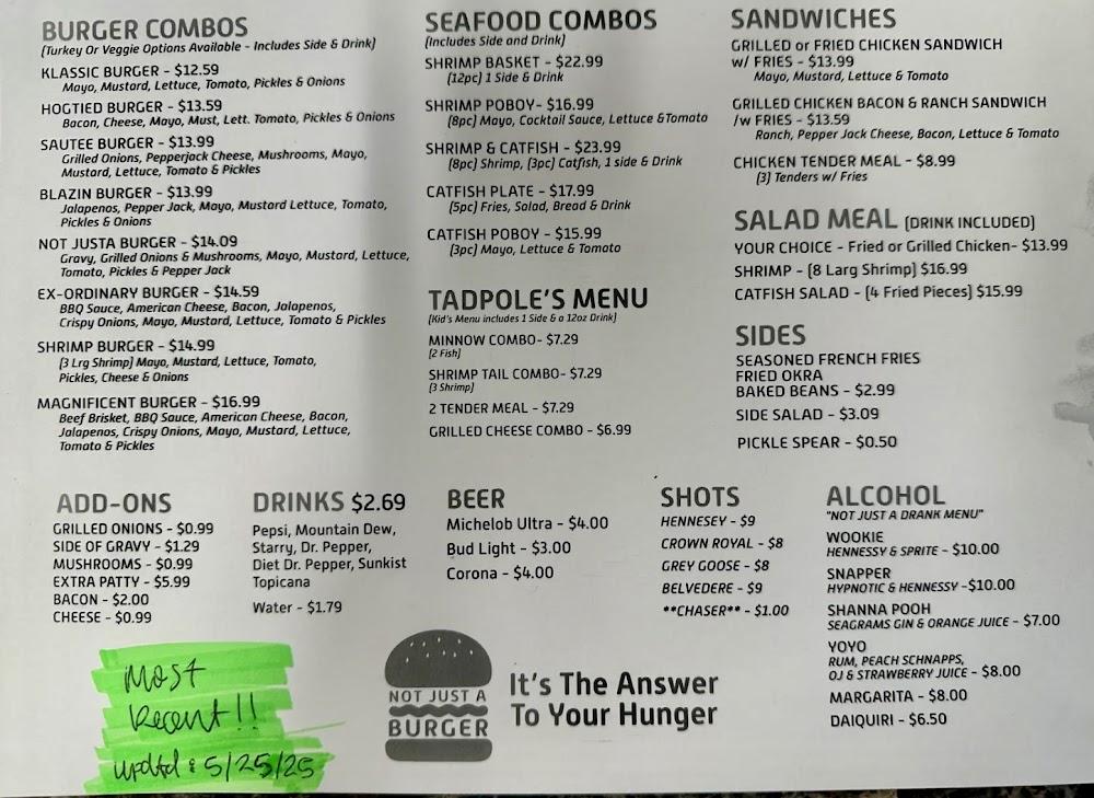 Not Just a Burger Menu image 3